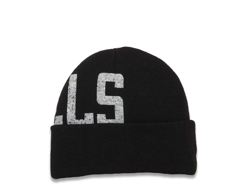 Chicago Bulls '47 Brand NBA Cuffed Beanie Hat Black/White Crown/Visor Team Color Logo