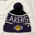 Los Angeles Lakers '47 NBA Pom Knit Beanie Black/Purple Crown/Visor Team Color Logo (Calgary)