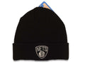 Brookyn Nets NBA Basic Cuffed Beanie/Knit Black Crown/Visor Team Color Logo