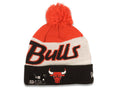Chicago Bulls New Era NBA Cuffed Pom Script A3 Beanie/Knit Hat Red/White/Black Crown/Visor Team Color Logo