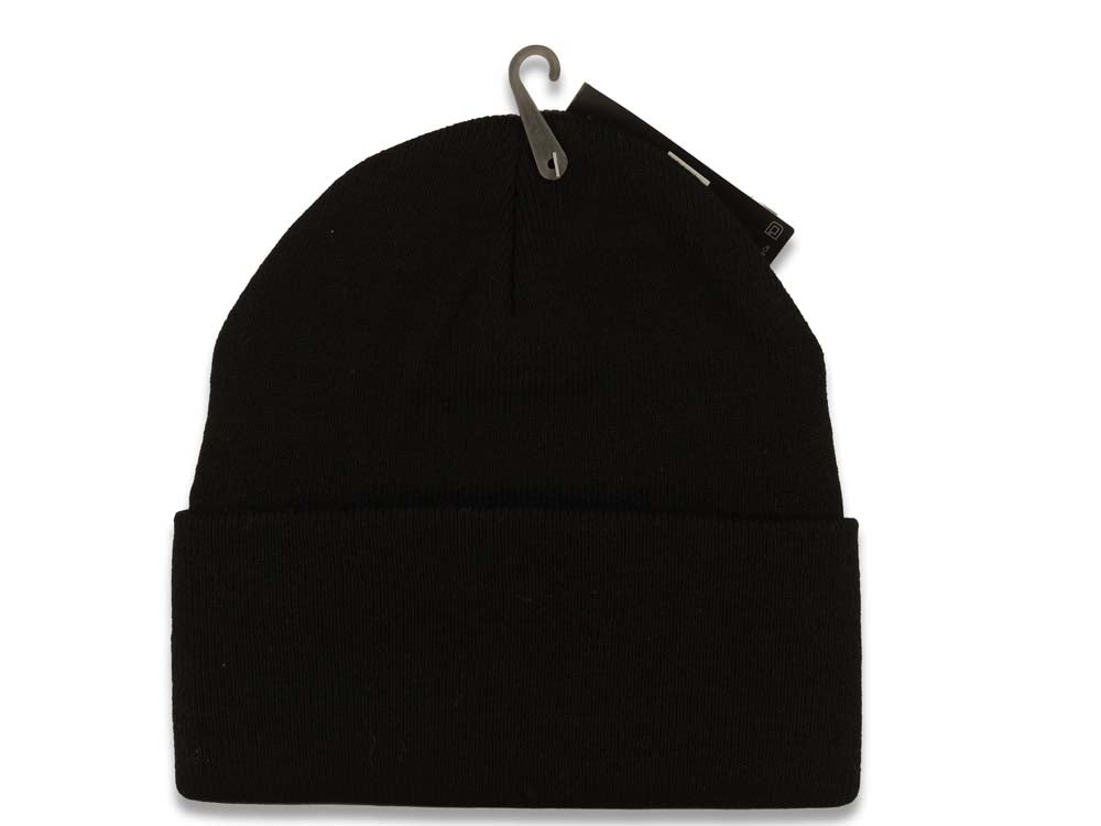 Regular Decky Basic Cuffed Beanie/Knit Black Crown/Visor Team Color Logo