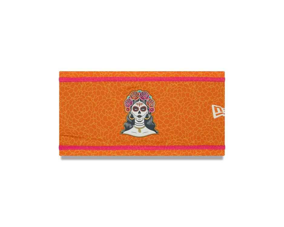 San Diego Padres New Era MLB  Orange/Pink Headband With La Catrina Logo (2026 City Connect 2.0)
