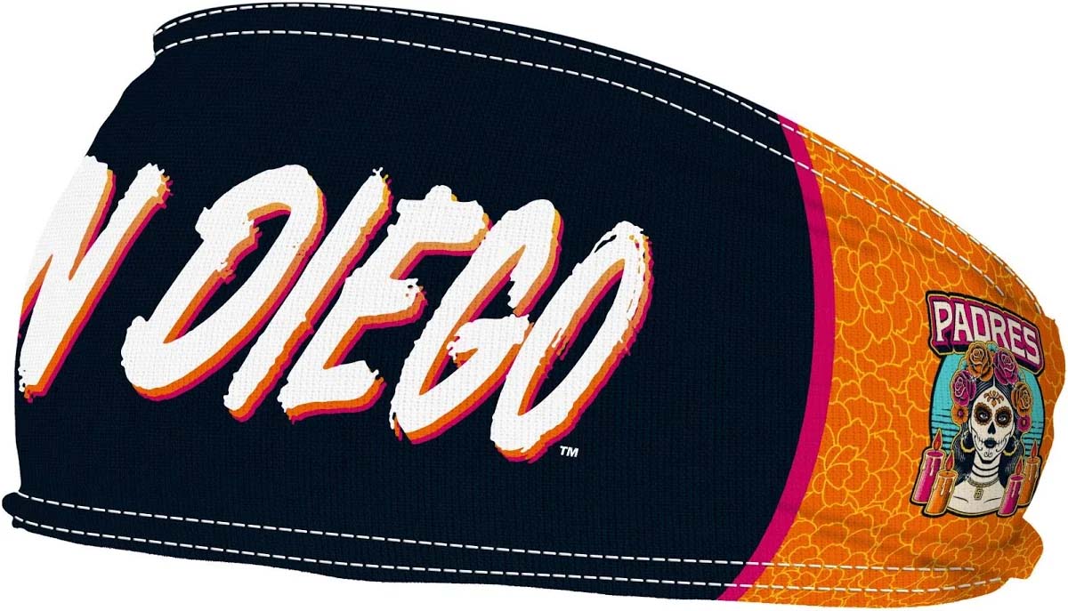 San Diego Padres Wincraft MLB Navy Blue/Orange/Chrome White Headband With City Connect Team Logos (2026 City Connect 2.0)