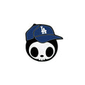 Los Angeles Dodgers MLB White/Black/Royal Blue Skull Toki Doki Lapel Pin