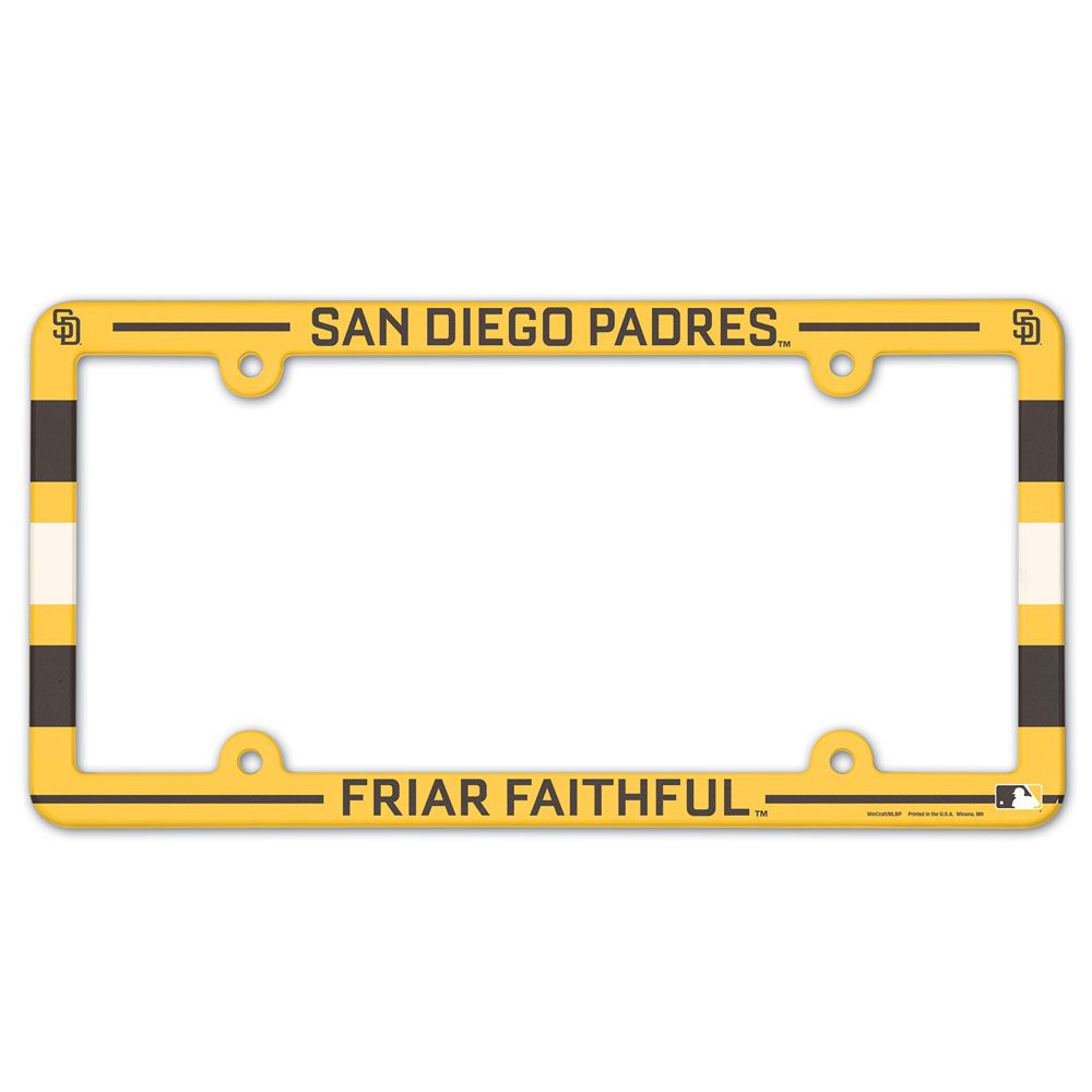 San Diego Padres WinCraft MLB Friar Faithful Slogan Car License Plate